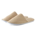 thumbnail image 2 of AUDeals Disposable Slippers - Soft Non Slip Guest Slippers for Hotel, Spa, Home Stay, and Travel Use with Lightweight Coral Velvet Comfort (Khaki, 8.5), 2 of 3