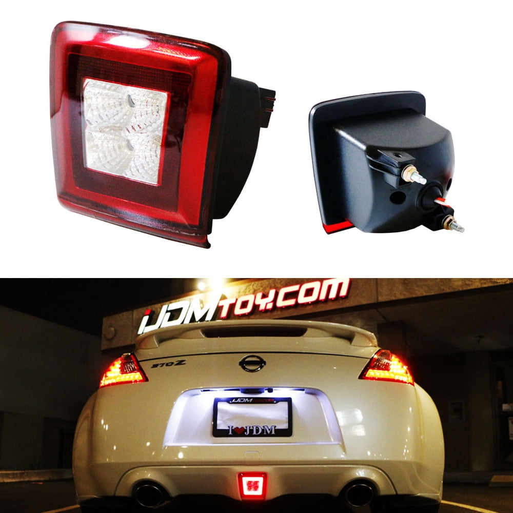iJDMTOY JDM Style Red Lens Rear Fog Light LED Assembly With Taillight