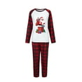 thumbnail image 4 of Odeerbi Christmas Pajamas for Family Holiday Long Sleeve Family Christmas Pajamas Matching Sets Mom Parent Child Printed Loungewear Set Two-Piece Sleepwear Xmas Family Matching PJs Set Red, 4 of 4