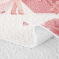 thumbnail image 5 of Erosebridal Cute Elf N Letter Bed Spread Queen for Girls, Chic Floral Butterfly Queen Coverlet Set, 3-Piece 1 Quilt and 2 Pillowcases, 5 of 7