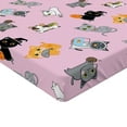 thumbnail image 2 of Ambesonne Cat Fitted Sheet 2 Pcs Set, Colorful Kittens, Twin XL, Multicolor, 2 of 3