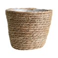 thumbnail image 1 of Black Cesta de almacenamiento de paja hecha a mano de estilo nórdico, maceta para flores de interior y exterior, contenedor de plantas, decoración para el hogar y la sala de estar, 1 of 5