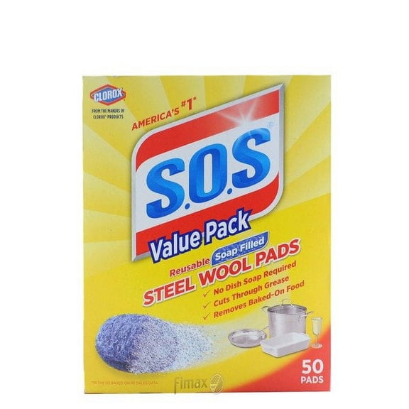 S.O.S. Steel Wool Soap Pads, 50 per Box (PACK OF 1 )