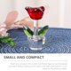 thumbnail image 3 of Pisapapeles de cristal con forma de rosa y flores para decoración, figura floral, regalo romántico para ella, 3 of 6