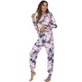 thumbnail image 5 of Topumt Womens 2 Pieces Tie Dye Pajamas Set Sweatpants Sets Long Sleeve Pullover with Long Pants Sweatsuit Set, 5 of 5