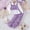 Purple, variant on Zecgelong Toddler Girls Summer Short Sleeve Tops And Pants 2PCS Outfits Clothes Set For Children Clothes Girls 2 Piece Sets Age 18-24 Months