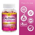 Sugar Free Calcium Gummy Bites Plus 400 IU Vitamin D3, Bone Health