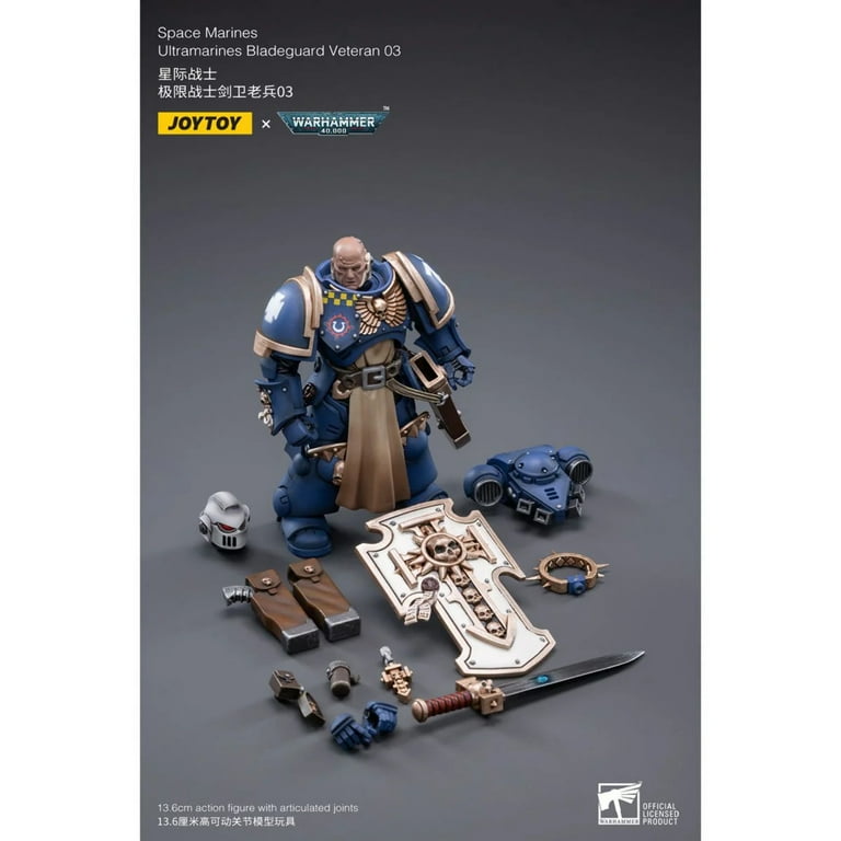 X3 Vétérans Bladeguard Space Marines – Figurines Warhammer 40K En Plastique (P-00EXB), Occasion