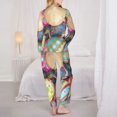 thumbnail image 6 of Goofa Easter Eggs Printed Women’s 2 Piece Pajama Set Super,Pajamas Women's Long Sleeve Sleepwear Soft Button Down Loungewear Pjs Lounge Set Nightwear-Medium, 6 of 9