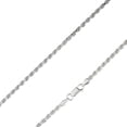 thumbnail image 2 of 925 Sterling Silver, Solid Rope Diamond Cut Silver Chain 2.7mm Necklace - Hypoallergenic and Tarnish Resistant - By Oliver & Navy, 2 of 5
