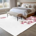thumbnail image 4 of 5'x7' Area Rugs for Living Room Bedroom, Pink Spring Floral Washable Rug Carpet Runner Indoor Outdoor, Elegant Pastoral Flowers Watercolor Non Slip Floor Mats Area Rug for Kitchen, Nursery, 4 of 8