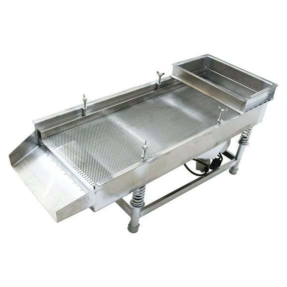 Linear Vibrating Screen Linear Sifter Shaker Screen Machine with One Layers 5mm Screen Stainless Steel