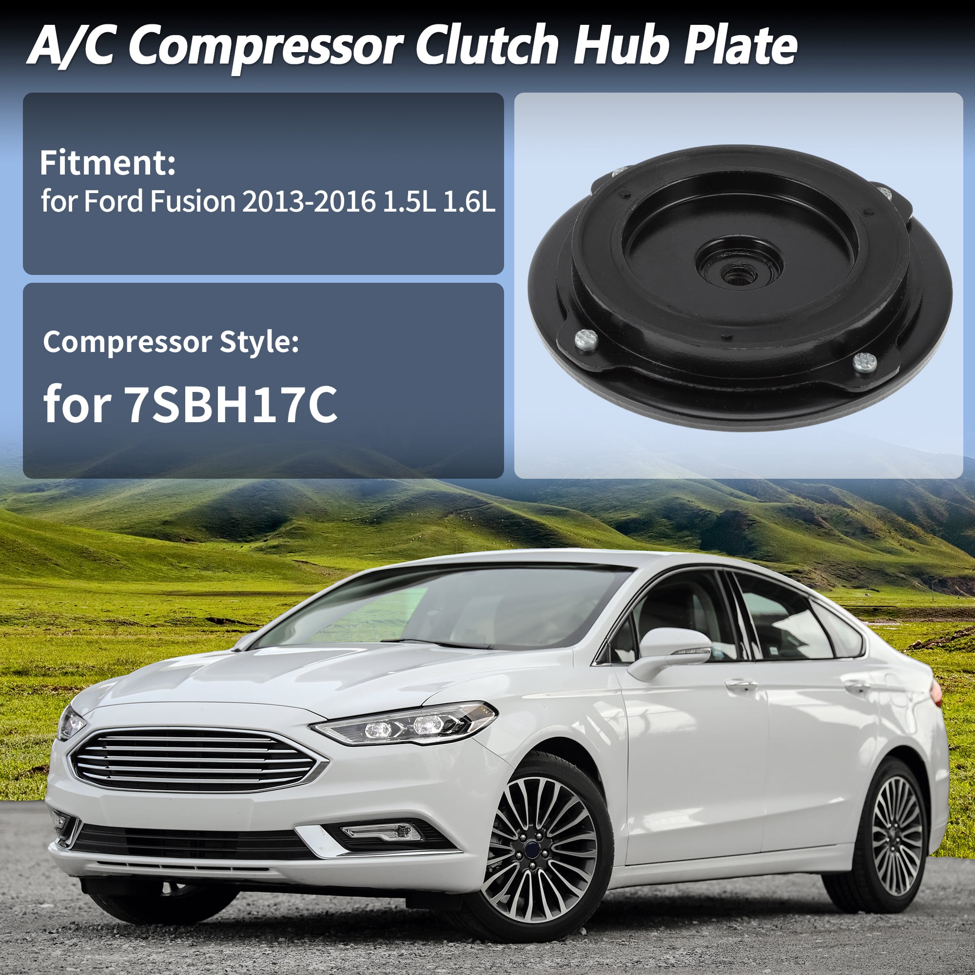 Unique Bargains AC Compressor Clutch Hub Plate for Ford Fusion 2013-2016 1.5L 1.6L