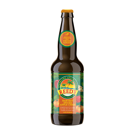 Reed's Harvest Spiced Apple Cider 16.9 fl oz Seasonal Crimp Lid Gluten Free, Real Ginger