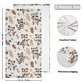 thumbnail image 2 of 2-Piece Polyester cotton Towel Set Absorbent Cute Racoon Leave Hand Towel Bath Towel Soft and Comfortable Machine Wash 28.3x14.4, 2 of 7