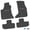 Black w/ Pink Insert, variant on Flextread Floor Mats for 17-24 Dodge Challenger AWD - Mopar Licensed Factory Fit - Black w/ Red Challenger Script Insert - Custom Vintage - 100% Made in USA