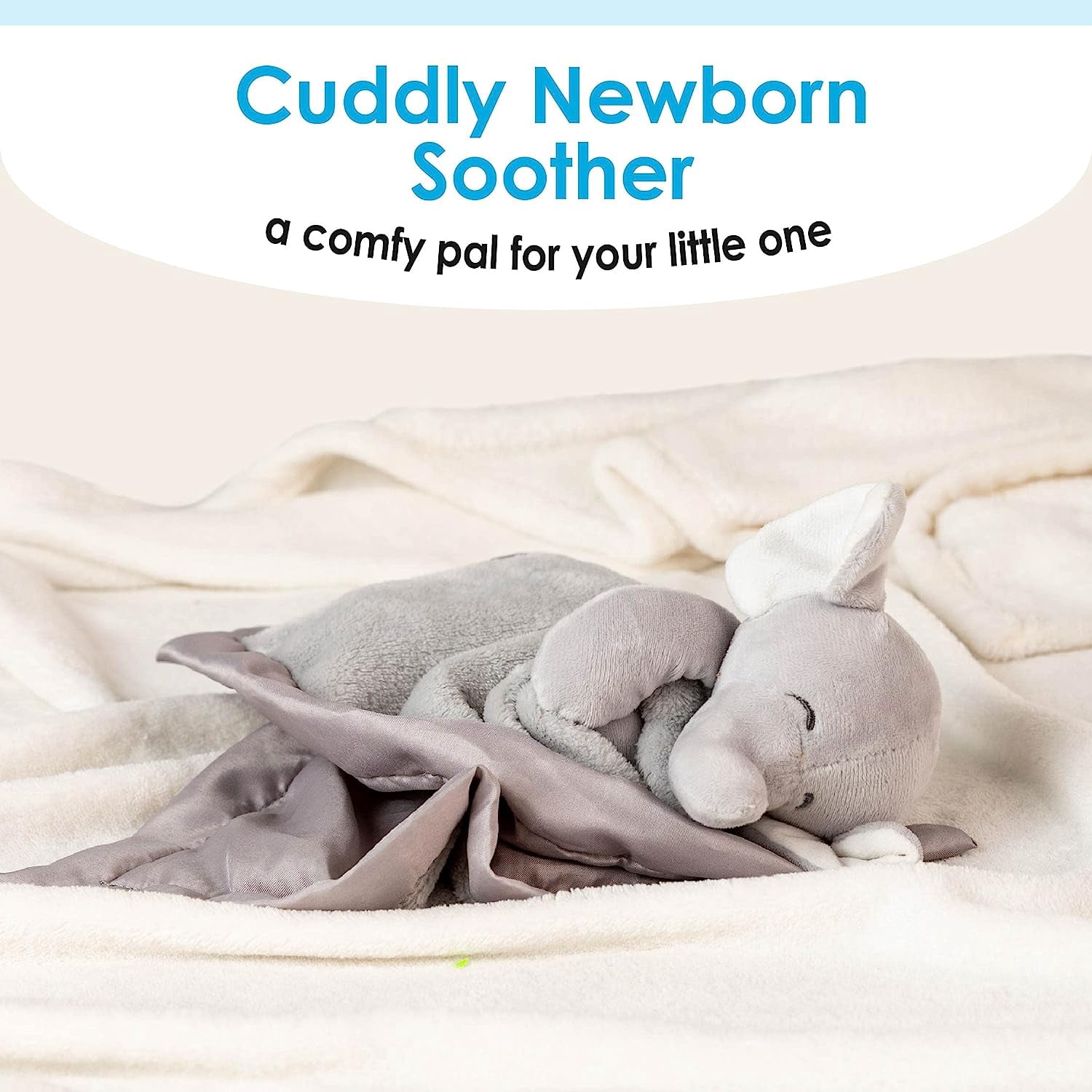Elephant New Baby Gift Set: Elephant Plush Stuffed Animal Lovey Security, Swaddling Blanket (I Love You ... Underneath The Moon), and Skinnamarink Board Book