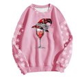 thumbnail image 4 of EHQJNJ Chandail en Molleton Graphique pour Femmes au Dos Chandail en Molleton Graphique de Noël pour Femmes Col Rond Pull Col Rond Chandail en Molleton Festif Imprimé Décontracté Haut Blanc Chandail en Molleton Col Rond, 4 of 4