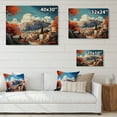 thumbnail image 4 of Designart "Pop Art Athens II" Athens Print on Natural Pine Wood, 4 of 5