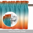 thumbnail image 6 of Bohemian Gradient Blue Valance Curtain Modern Minimalist Red Orange Ocean Beach Window Valances Rod Pocket Short Curtains Window Treatments for Kitchen Bedroom Bathroom Laundry 54" x 18", 6 of 9