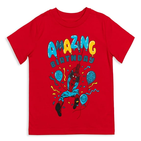 Marvel Avengers Spider-Man Birthday Toddler Boys T-Shirt Toddler to Big Kid