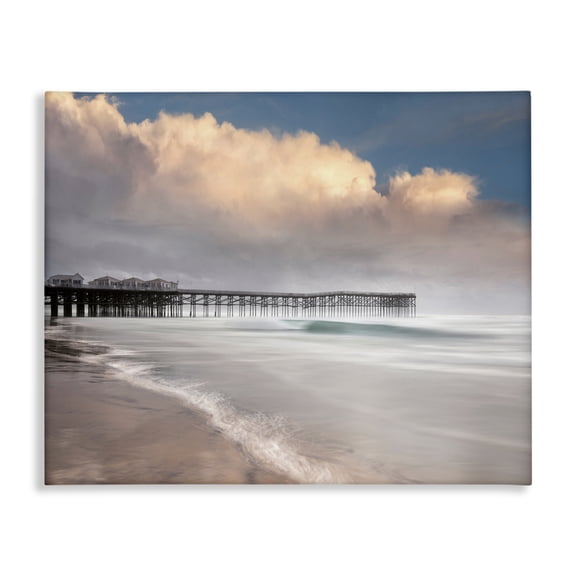 Stupell Industries Rustic Lodge Beach Wharf Nautical Landscape Canvas Art, 20 x 16, by Lee Sie