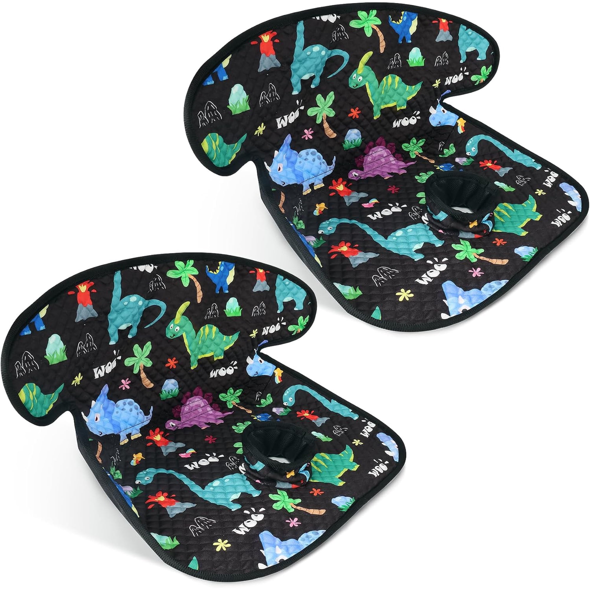 Car Seat Protector for Potty Training, 2 Pack Dry Waterproof Car Seat Liner Toilet Training for Baby Toddler, Piddle Pads Cover Pad for Strollers & Carseat (Dinosaur,2PC)