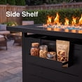 thumbnail image 3 of Philergo 43.2" Propane Fire Pits for Outside 62,000 BTU Gas Fire Pit Table for Outside with Lid , Glass Beads, Cup Holders, Hanging Shelf & Nylon Cover, Rectangle, 3 of 11