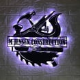 thumbnail image 4 of Craftnamesign Custom Woodworking Tool Metal Sign LED Light, Personalized Carpenter Name Sign, 4 of 5