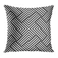 thumbnail image 1 of BOSDECO Beautiful Geometric Pattern Abstract Artistic Black Classic Creative PillowCase Pillow Cover 18x18 inch, 1 of 1