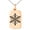 Rose, variant on Gold Plated Stainless Steel Crystallized Snowflake Engraved Small Rectangle Dog Tag Charm Pendant Necklace