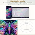 thumbnail image 4 of Lampshades 2 Pack Colorful Butterfly Aesthetic Trippy Hippie Abstract Patterns Neon Glow 13"x13"x10" Light Shade for Table Lamps Floor Lamp Shades Lampshade Replacement Easy Assembly, 4 of 8