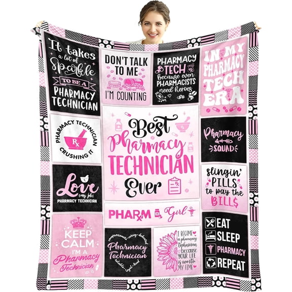 Pharmacy Technician Gifts, Pharmacy Tech Gifts, Pharmacy Week Gifts, Pharmacy Technician Day Gifts for Women, Gifts for Pharmacy Technician, Pharmacy Tech Appreciation Gift Ideas Blanket 60" X 50"