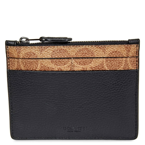 Coach Signature Canvas Blocking Card Case