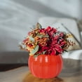 thumbnail image 6 of Pumpkin Vase, Plastic Flower Vase, Halloween Decoration For Bookshelf Mantel Table Fireplace Coffee Table, Orange And Red, 13x10x6.5cm Durable Lightweight Plastic, 6 of 6