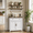 White Brown-S, variant on Kitchen Storage Cabinet, 30" Sideboard Buffet Cabinet Sideboard Buffet Cabinet with Adjustable Shelf and Large Drawer, Freestanding Cabinet for Kitchen, Living Room, Entryway, White & Retro