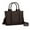 Patchwork-Coffee, variant on Wrangler Medium Tote Bag for Women Designer Satchel Handbags Top-handle Purses with Strap, Bottom Cow-Black