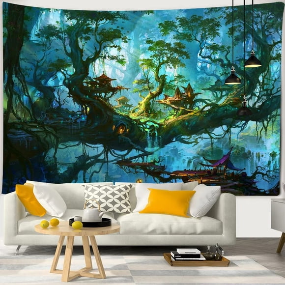 Tapiz de pared Fantasy Plant Magic Forest 150x100 cm