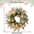 thumbnail image 5 of Christmas Wreaths for Front Door,24 inch Artificial Christmas Pine Wreaths with Lights,Golden Ball,Glittered Leaf,Spray Stems Berries,Pre-Lit Xmas Wreaths for Fireplace,Window,Indoor Outdoor Decor, 5 of 9
