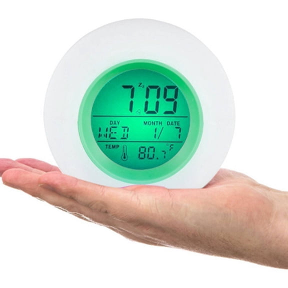 CCOCC Alarm Clock,Quiet Digital Clock with Timer Function,75dB Bedside Clock with Snooze and Accurate Timekeeping