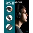 thumbnail image 4 of VIVEFOX Over-Ear Wired Headphones with Built-in Mic, Comfortable Leather Earphones for Phone Computer MP3 Smartphones Laptop PC(Black Green), 4 of 6
