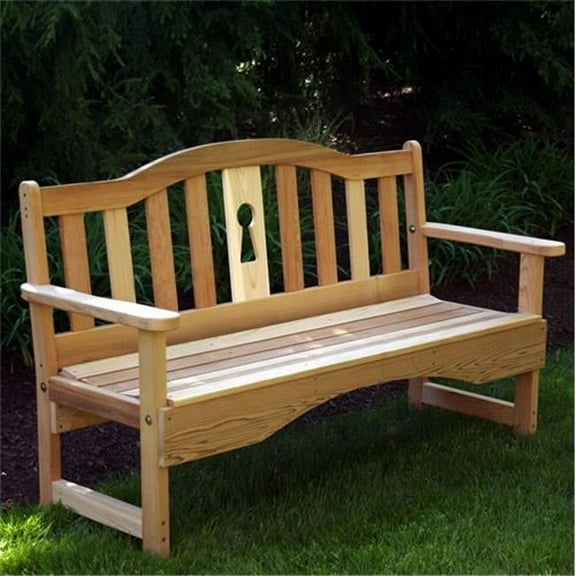 Creekvine Designs WF8105CVD 5 ft. Cedar Keyway Garden Bench