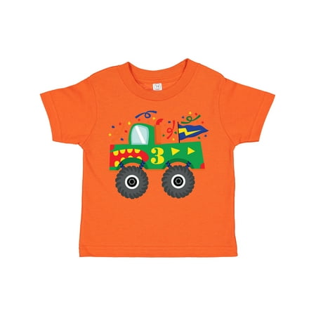 

Inktastic 3rd Birthday Monster Truck Gift Toddler Boy Girl T-Shirt
