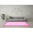 thumbnail image 3 of Ahgly Company Indoor Round Abstract Pink Modern Area Rugs, 5' Round, 3 of 4