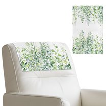 TSOVTHRID Watercolor Leaf Print Headrest Cover Non Slip Recliner Headrest Protector for Recline Chair 17x27in Waterproof PU Leather Head Protector Cover for Sofa,Furniture, 2 Pieces