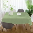 thumbnail image 6 of Plain Olivine Green Color Rectangle Tablecloth, Dust Proof Anti Wrinkle Wipeable Table Cloth Tabletop for of Dinner Kitchen Wedding Holiday Party 60"x60" Home Decor, 6 of 7