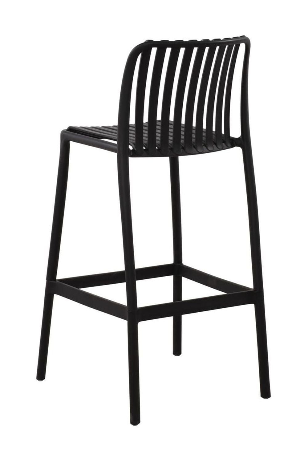 Summer bar chair with arm and stripe Black (4 chairs)