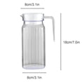 thumbnail image 2 of GBJHJIA Plastic Water with Lid and Handles,Clear Plastic Pitcher Square Base Clear Plastic Juice Container Pitcher - for Water, Iced Tea, Juice, Beverage, Lemonade, Milk and Mimosa Bar (A）, 2 of 4
