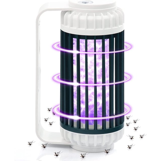 Lámpara antimosquitos verde, Asesino eléctrico, Trampa para insectos mosquitos 2022, Lámpara antimosquitos UV 365 para dormitorio, cocina, jardín, oficina