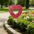 thumbnail image 6 of Valentine's Day Boxwood Heart Topiaries with White Bow, Garden Decors - (Green,30"), 6 of 9